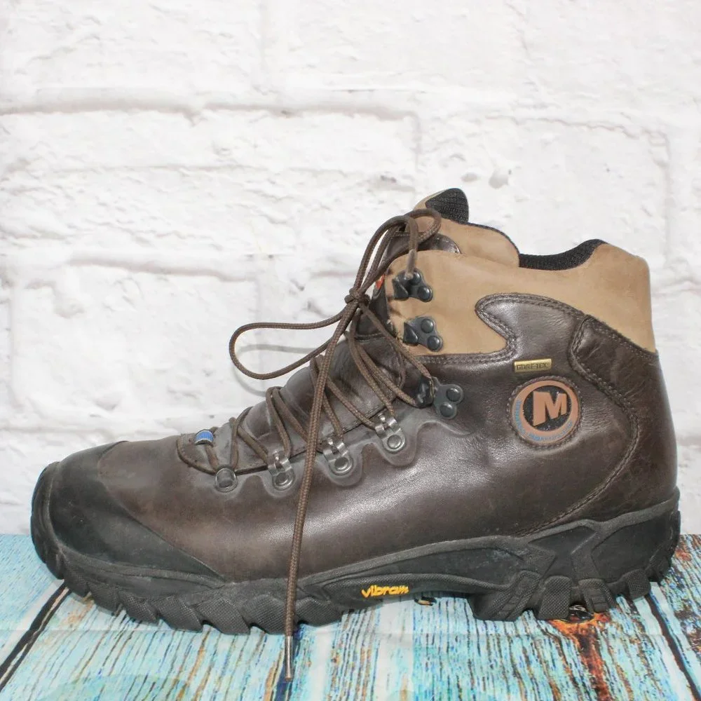 Merrell Perimeter Gore-Tex Brown Leather Vibram Sole Hiking Boot Size 14 - Picture 1 of 8